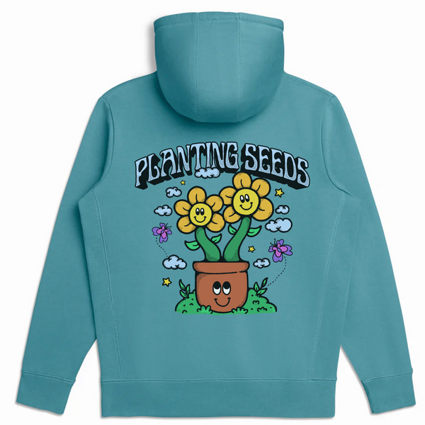 PLANTING SEEDS HOODIE AQUA ThePlantingSeedsCo